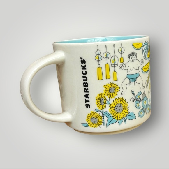 Japan Summer Yellow Travel Starbucks Been There Mug 14oz Collectible Souvenirs - Picture 12 of 16